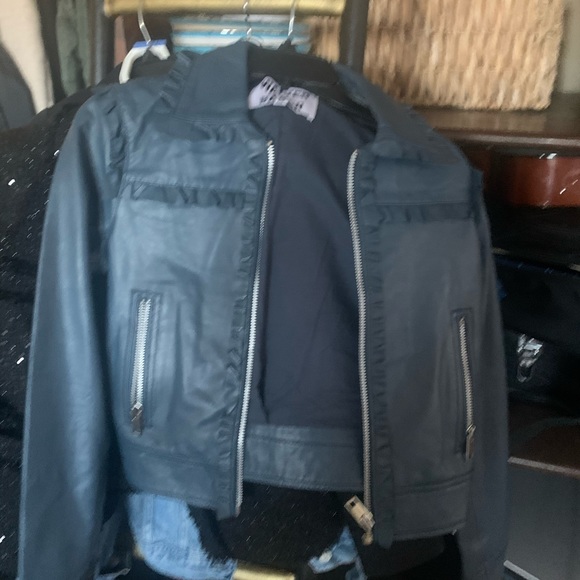 Blue leather Walter baker jacket - Picture 1 of 3